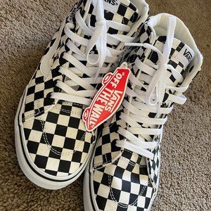 Women's Vans Checkerboard High Top Shoes size 8.5